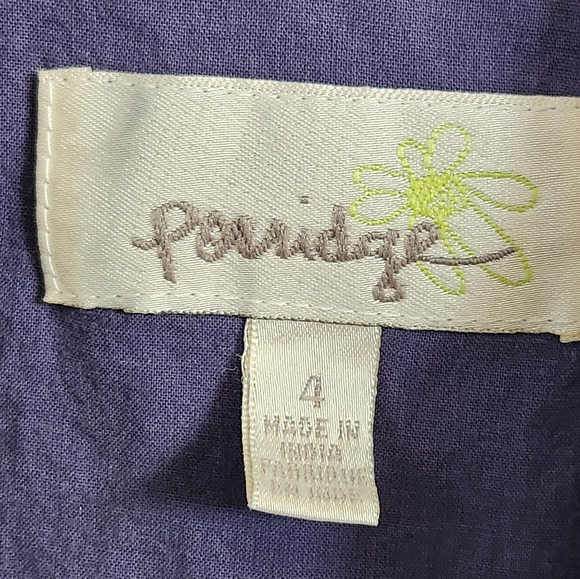 Porridge Anthropologie Shirt Dress Cotton Two Wheeler Bicycle Blue White Size 4 - Picture 2 of 13